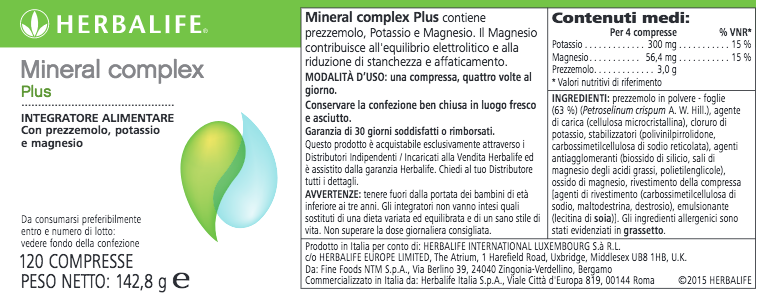 Mineral Complex Plus scheda