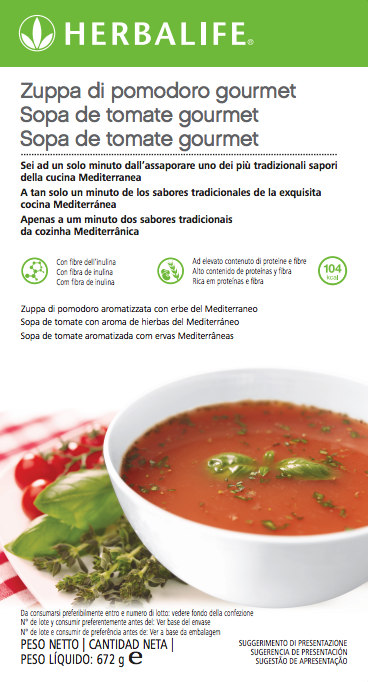 Zuppa di Pomodoro Herbalife gourmet etichetta